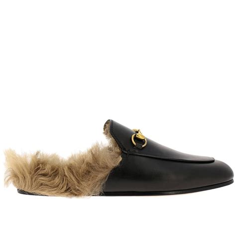 gucci fur sandals